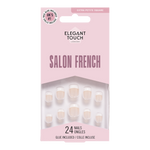 Unghie Finte Elegant Touch Salon Pink Natural French Extra Piccole 24 pz