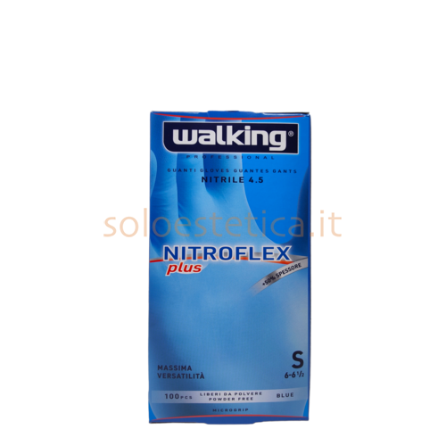 Guanti Nitroflex Plus Walking senza polvere misura Media 100 pz.