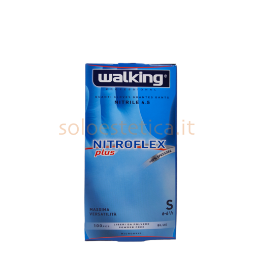 Guanti Nitroflex Plus Walking senza polvere misura Small 100 pz.
