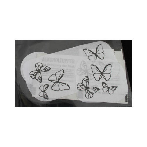 Calcomania per Tattoo Schmetterlinge Eulenspiegel