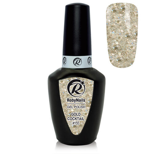 Gel Polish 155 Gold Cocktail Roby Nails 8 ml