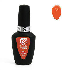 Smalto Semipermanente 1-Step Gel Polish #124 Fluo Orange Roby Nails 8 ml