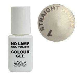 No Lamp Colour Gel nr 1 Straight White Layla 10 ml