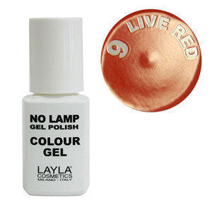 No Lamp Colour Gel nr 9 Live Red Layla 10 ml