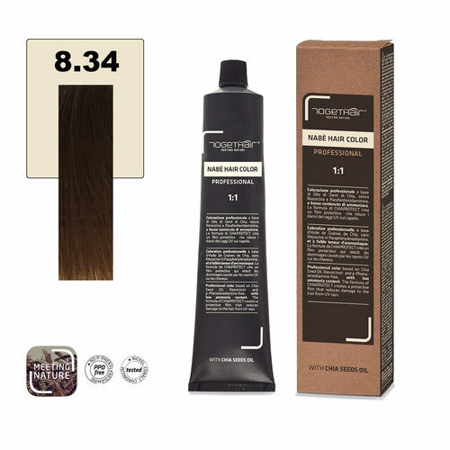 Nabe’ Hair Color Vegan n 8.34 Biondo Chiaro Dorato Rame Togethair 100 ml