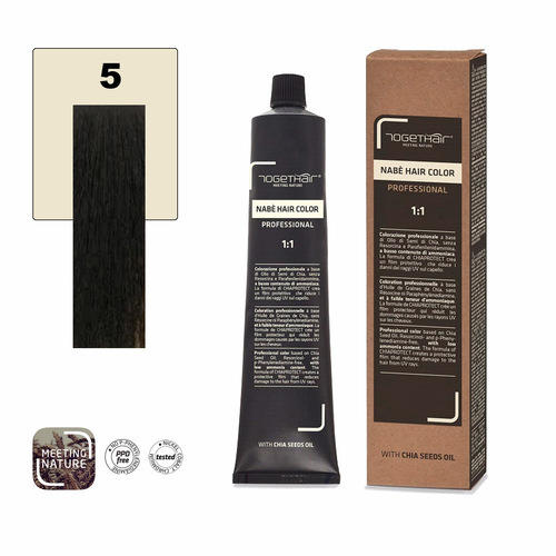 Nabe’ Hair Color nr. 5 Castano Chiaro Naturale Togethair 100 ml Vegan