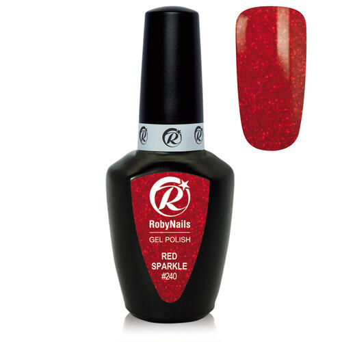 Gel Polish 240 Red Sparkle Roby Nails 8 ml