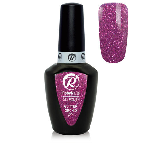 Gel Polish 201 Glitter Orchid Roby Nails 8 ml