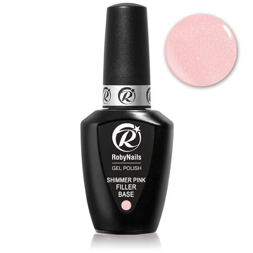 Gel Polish Filler Base Shimmer Pink Roby Nails 8 ml