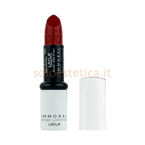 Rossetto Immoral Shine Lipstick n 30 Royal Red Layla