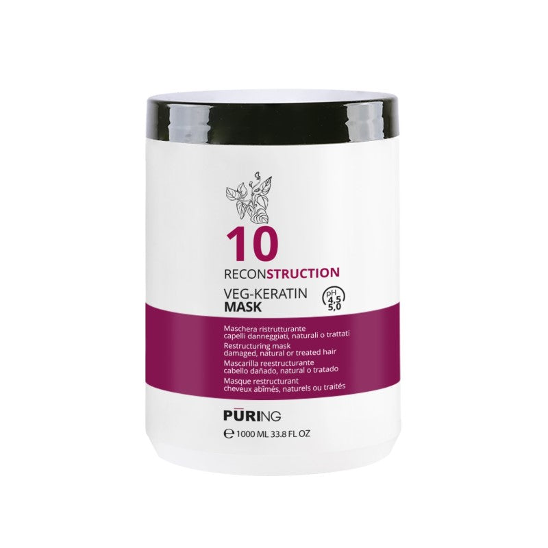 Maschera Ristrutturante Veg-Keratin PR 10 Reconstruction 1000 ml Puring