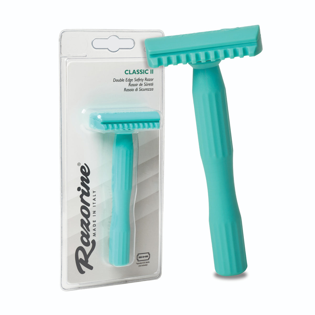 Rasoio Double Edge Open Comb Classic II Turquoise Island Razorine 21010