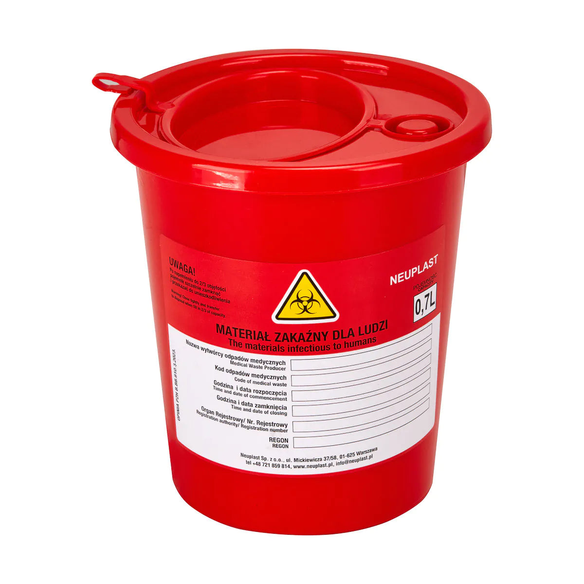 Contenitore per Lamette ed Aghi Usati 0.7L