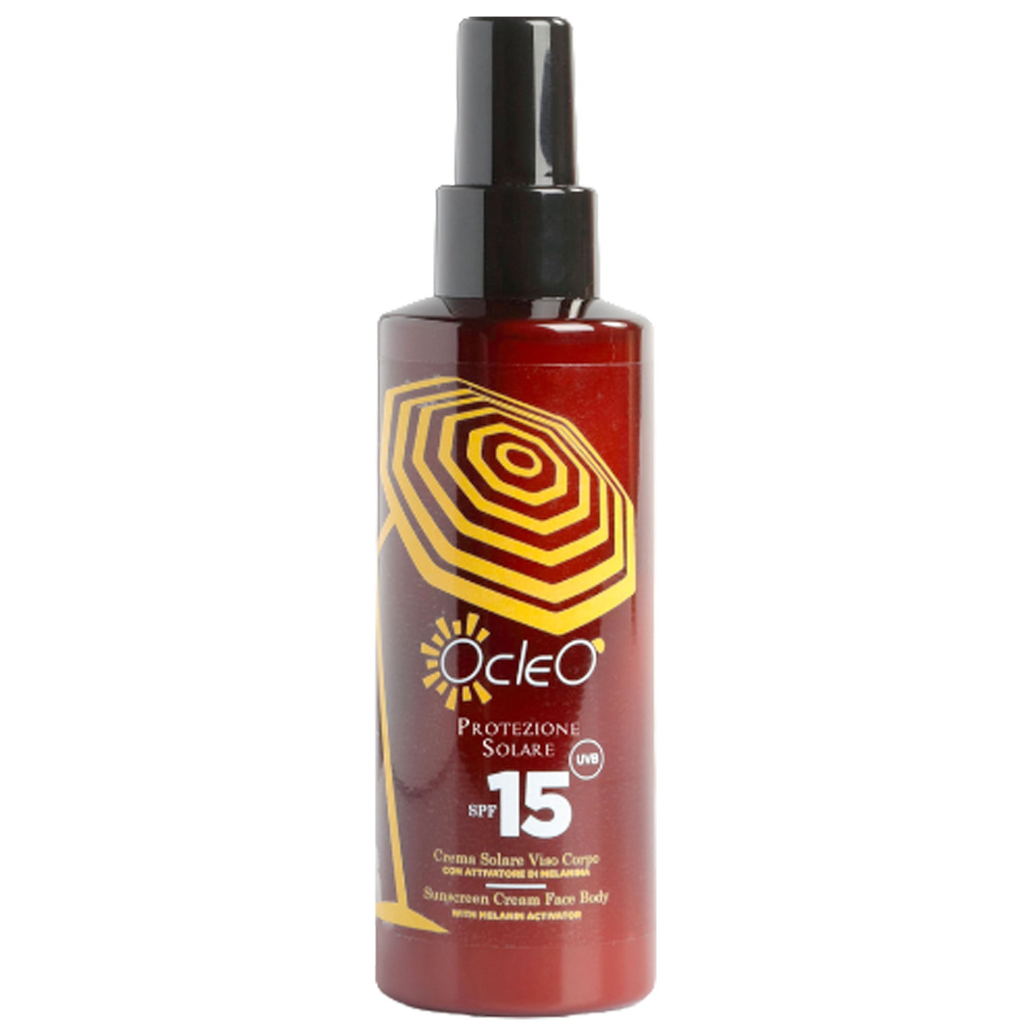 Crema Solare spray Viso Corpo Spf 15 Ocleo 150 ml