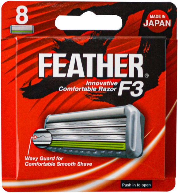 Lame per rasoio F3 Feather Trilama confezione da 8 lame