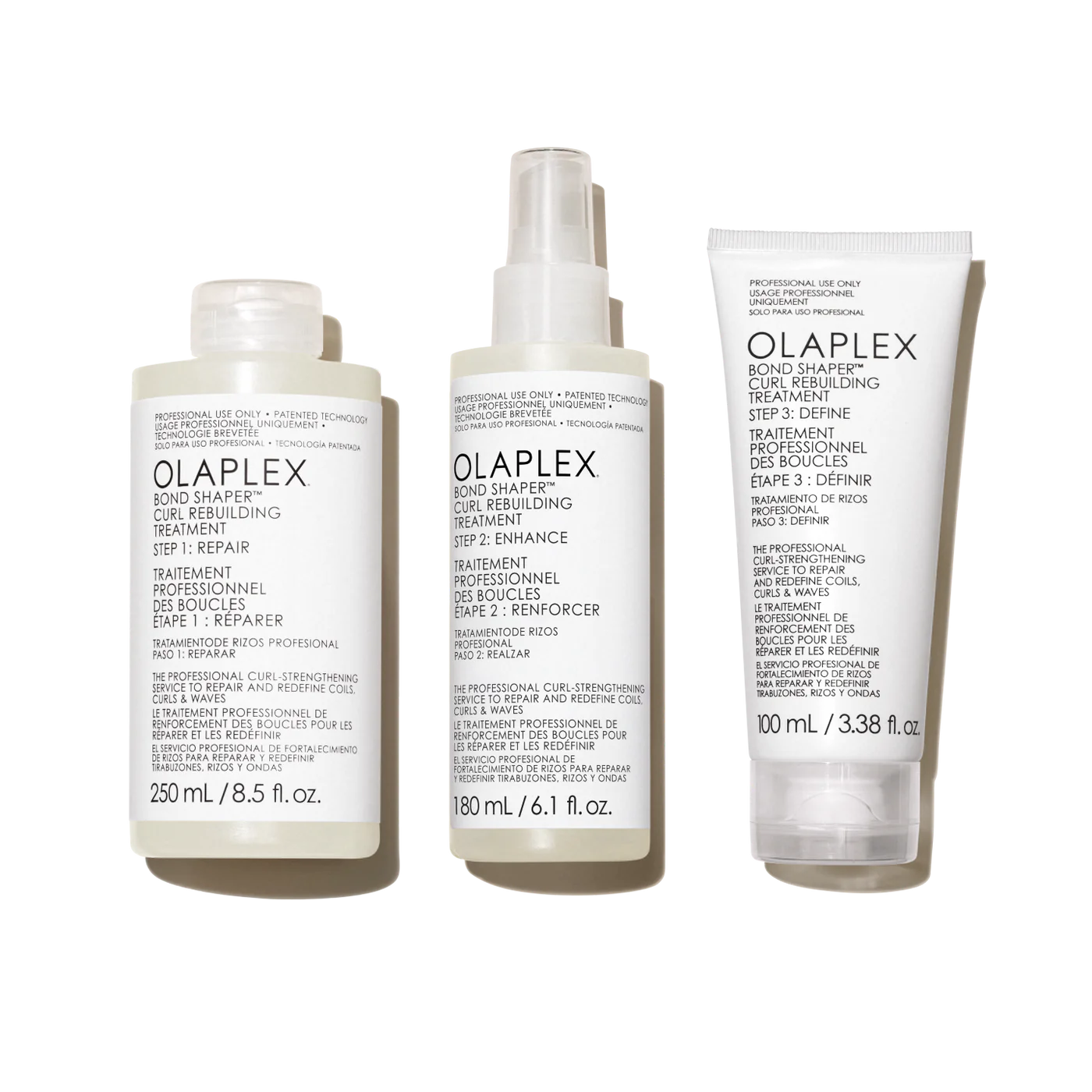 Olaplex Bond Shaper Curl Rebuilding Treatment Step 1/2/3