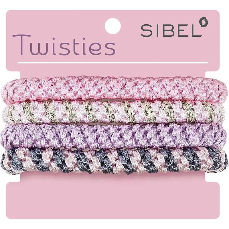 Elastici per capelli misura grande conf. 4 pz colori rosa/oro/grigio