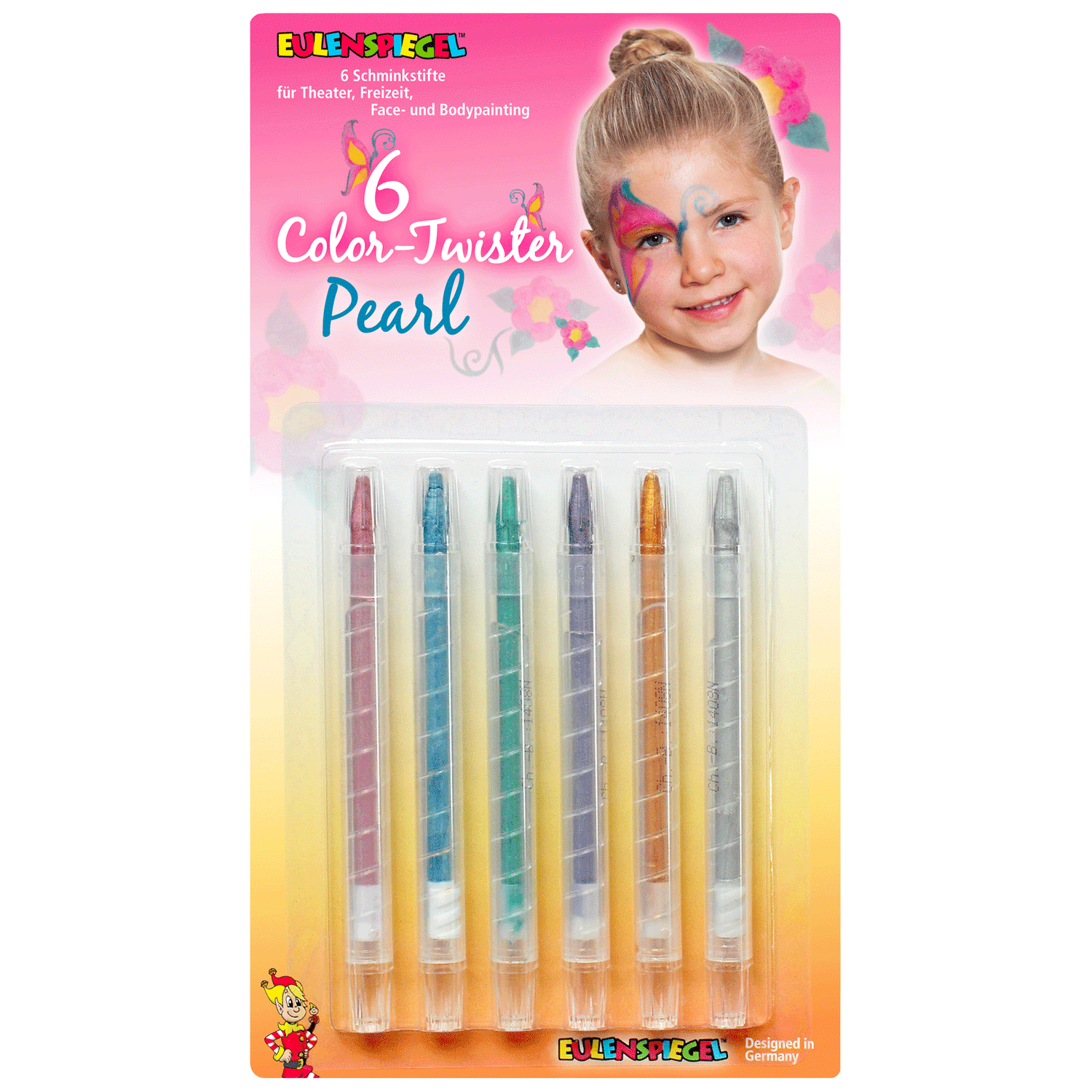 Pastelli Trucco Viso perlati Color Twister Pearl 6 pz Eulenspiegel