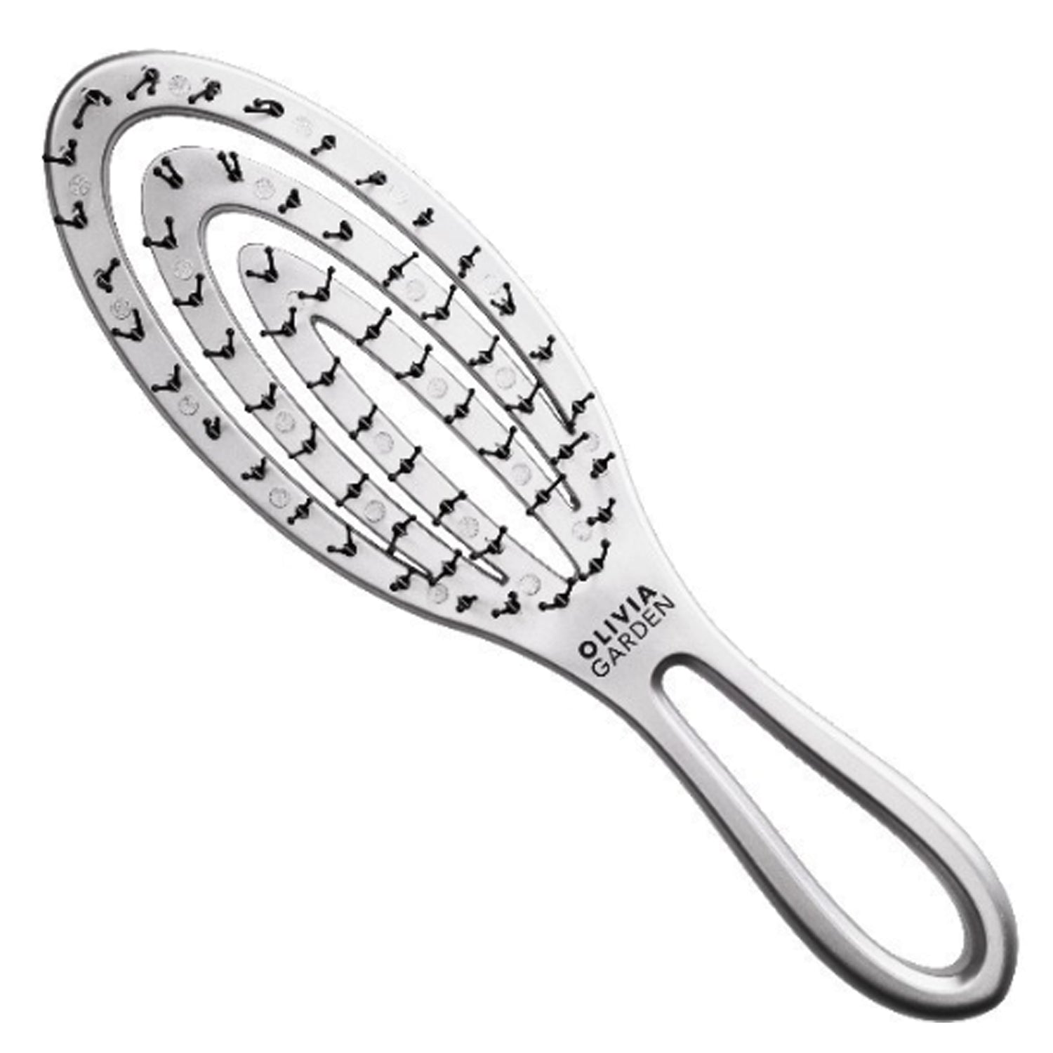 Spazzola Ovale Piccola Holiday Frozen Olivia Garden Argento Metal