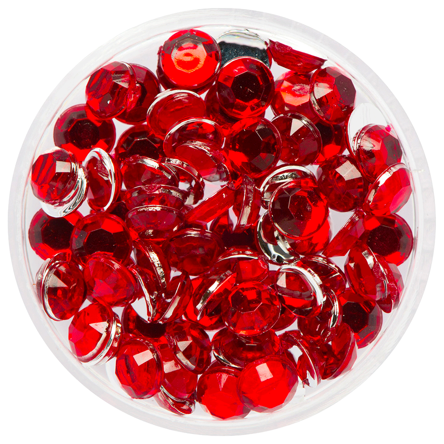 Glitzer Steine Rubin XL 2,5 g ca. 100 pz