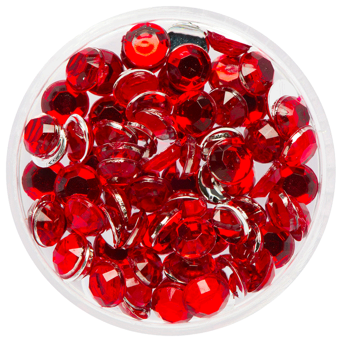 Glitzer Steine Rubin XL 2,5 g ca. 100 pz