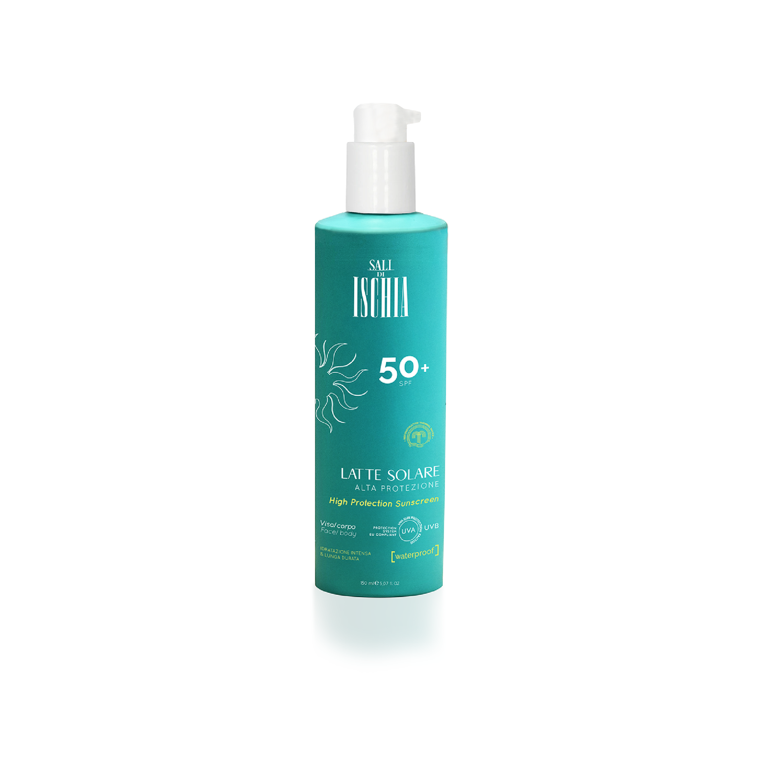 Latte Solare protettivo Viso Corpo SPF50+ Sali di Ischia 150 ml