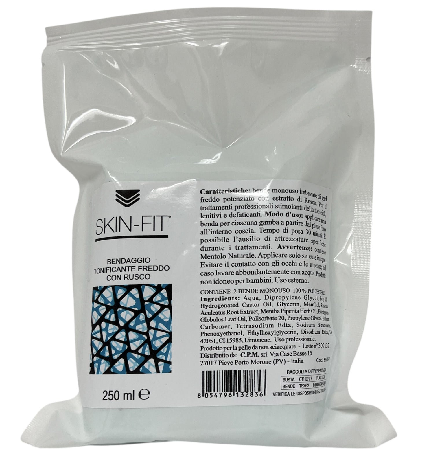 Bendaggi Tonificanti Effetto Freddo con Rusco 2 pz Skin-Fit