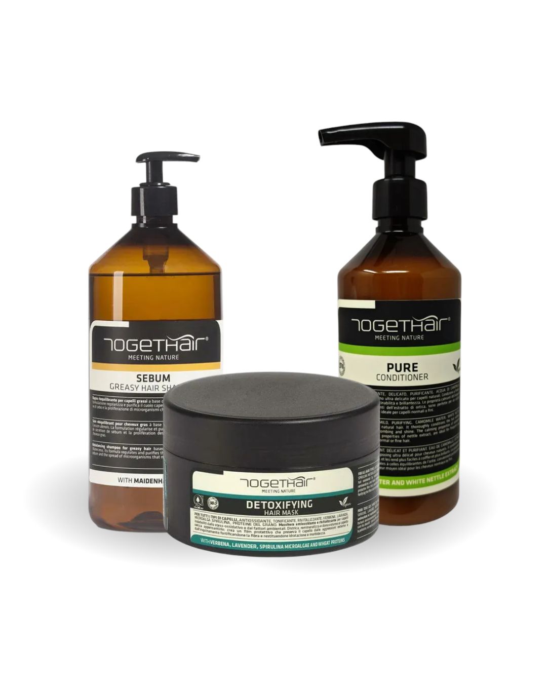 Kit Sebum Togethair - Shampoo 1000 ml - Maschera 250 ml - Conditioner 500 ml