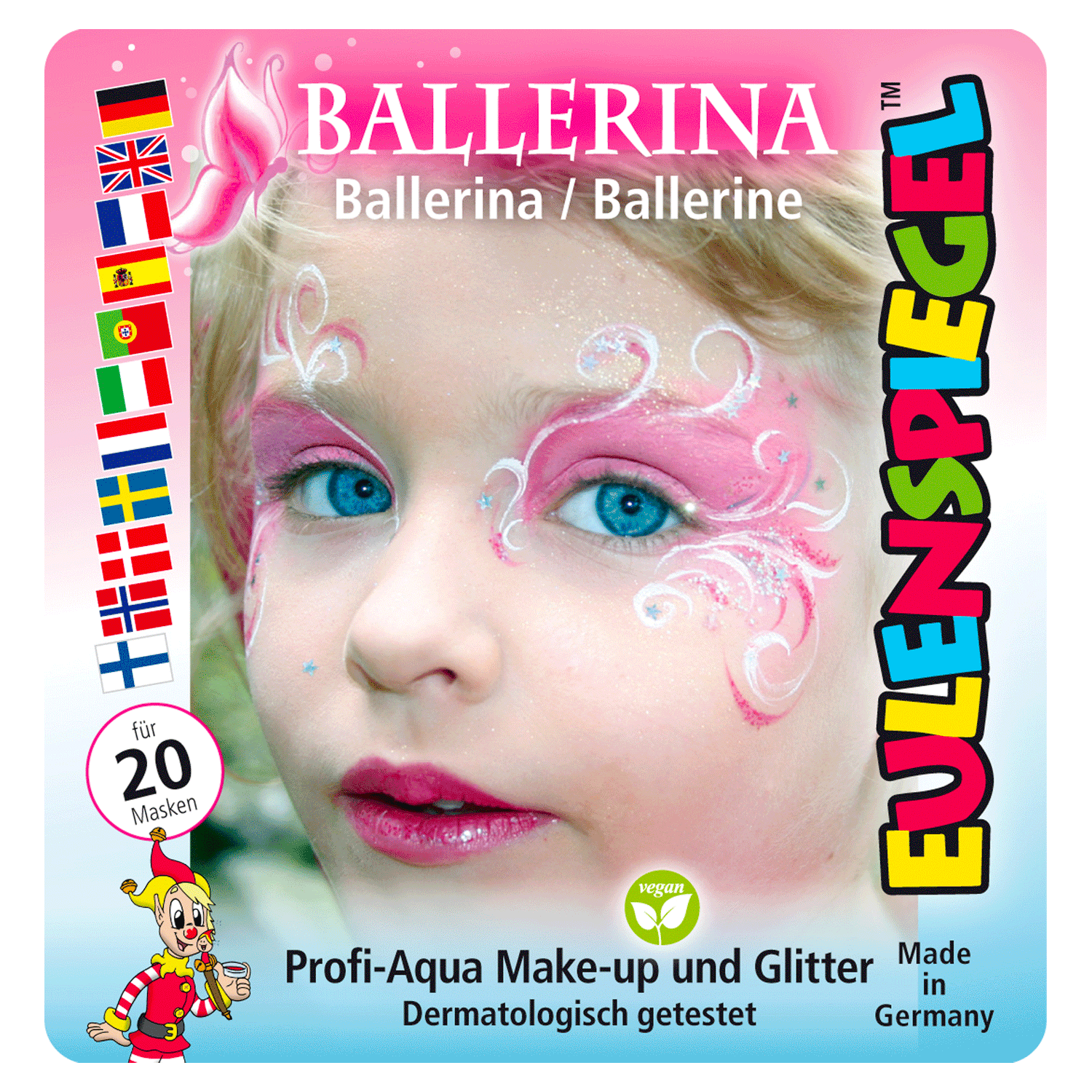 Motiv Set Profi Aqua Ballerina 4 Colori+Pennello Eulenspiegel