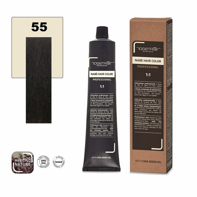 Nabe’ Hair Color nr. 55 Castano Chiaro Nero 100 ml