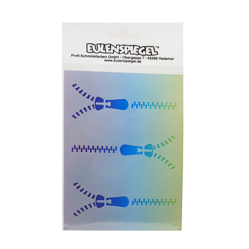 Stencil Facepainting a forma di Zip Eulenspiegel