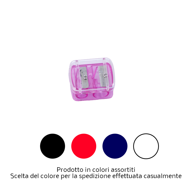 Temperino per matite doppio Nero con coperchio