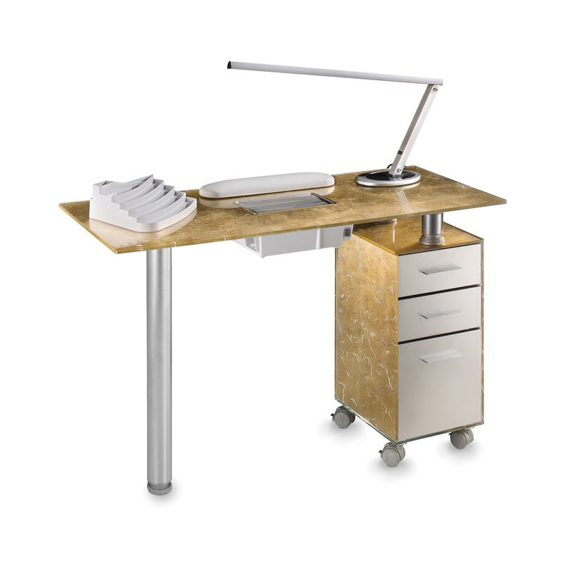 Tavolo manicure Gold Glass Vented 190 LX