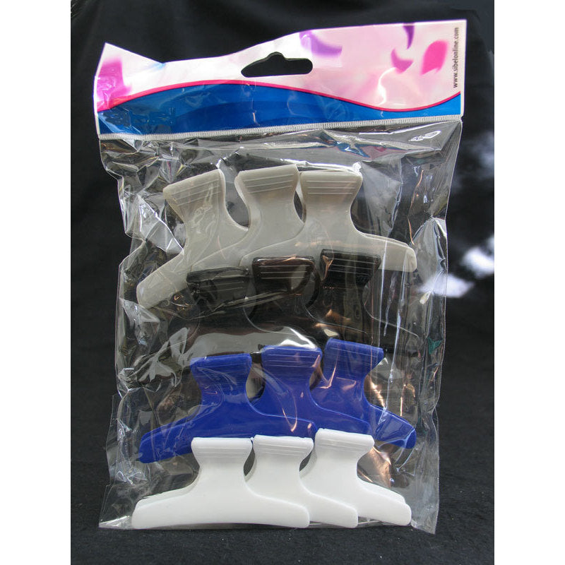 Pinza piega plastica colorata conf. 12 pz