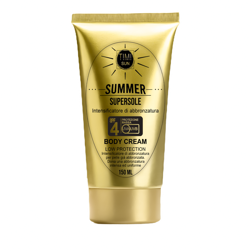 Crema Solare Bassa Protezione SPF 4 SUPERSOLE Timi SUMMER tubo 150 ml.