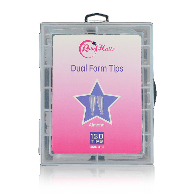 Dual Form Tips Almond 120 pz Roby Nails