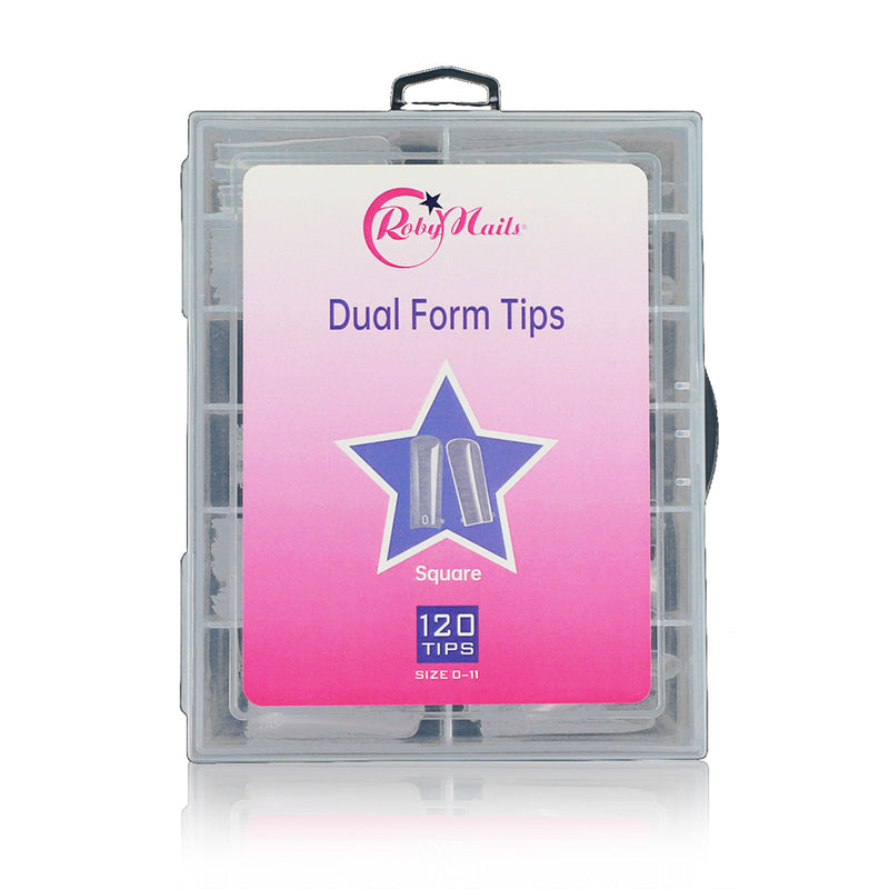 Dual Form Tips Square 120 pz Roby Nails
