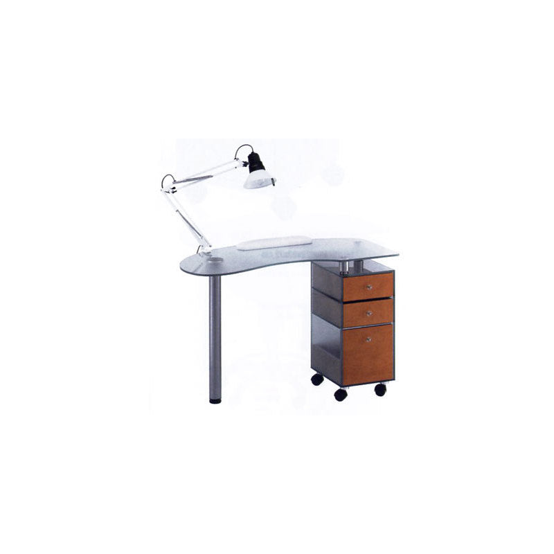 Tavolo manicure art 185L Glass ciliegio