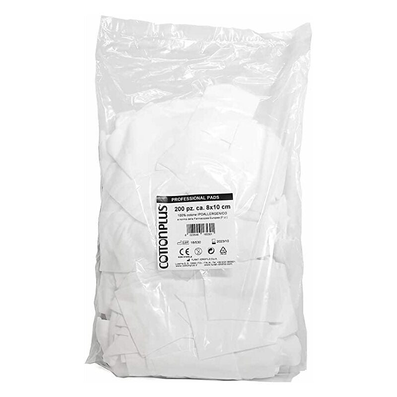 Faldine Cotone 8x10 cm busta 200 pz 100 % cotone Ipoallergenico AURORE
