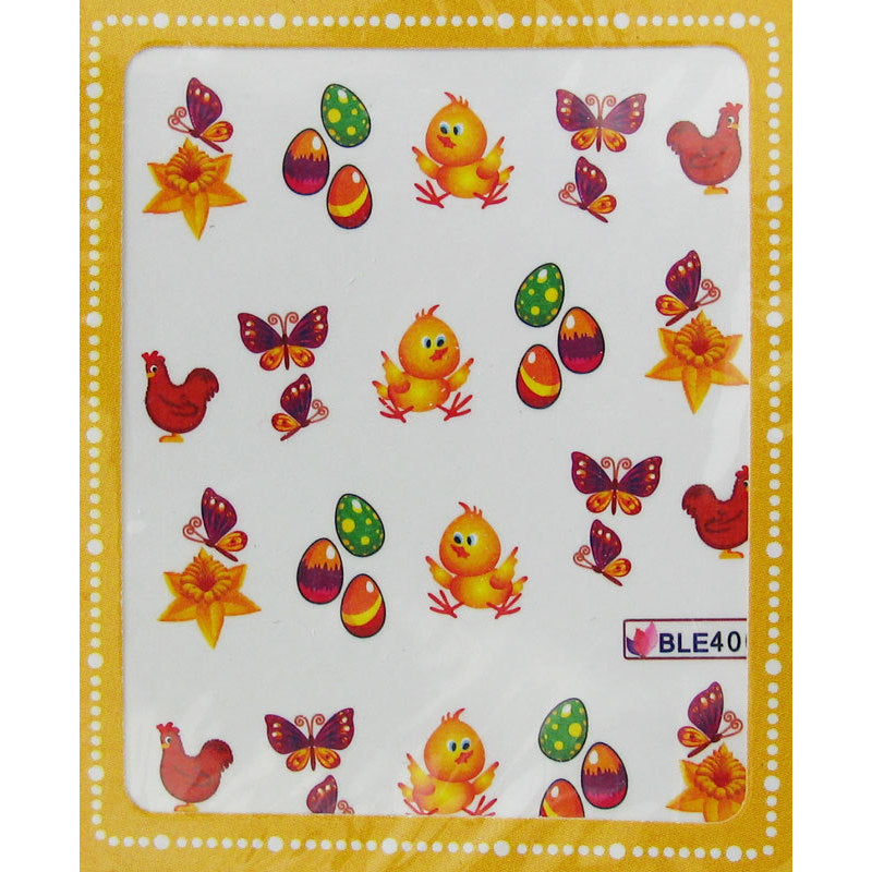 Sticker adesivi uova di Pasqua e pulcino cod. BLE406