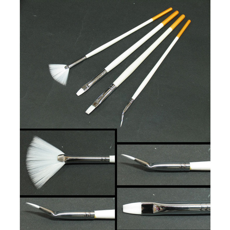 Kit 4 pennelli per la ricostruzione unghie