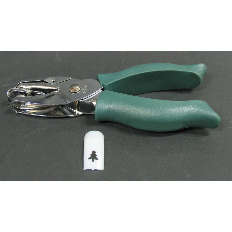 Pinza per traforo tips motivo albero manico verde scuro
