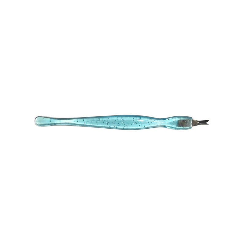 Tagliapellicine manico trasparente azzurro