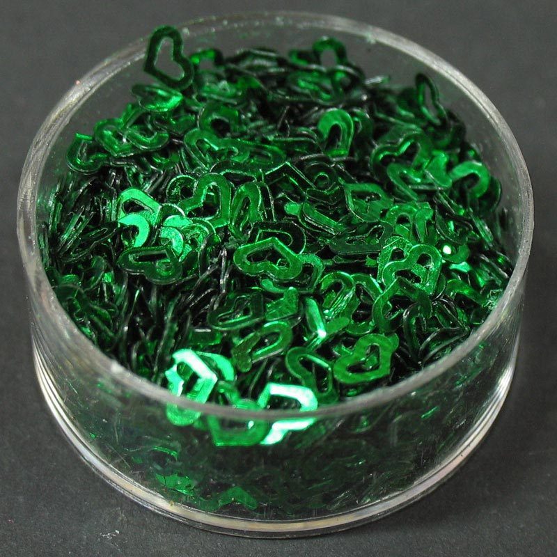 Decori ultrasottili cuori traforati verde MY vasetto