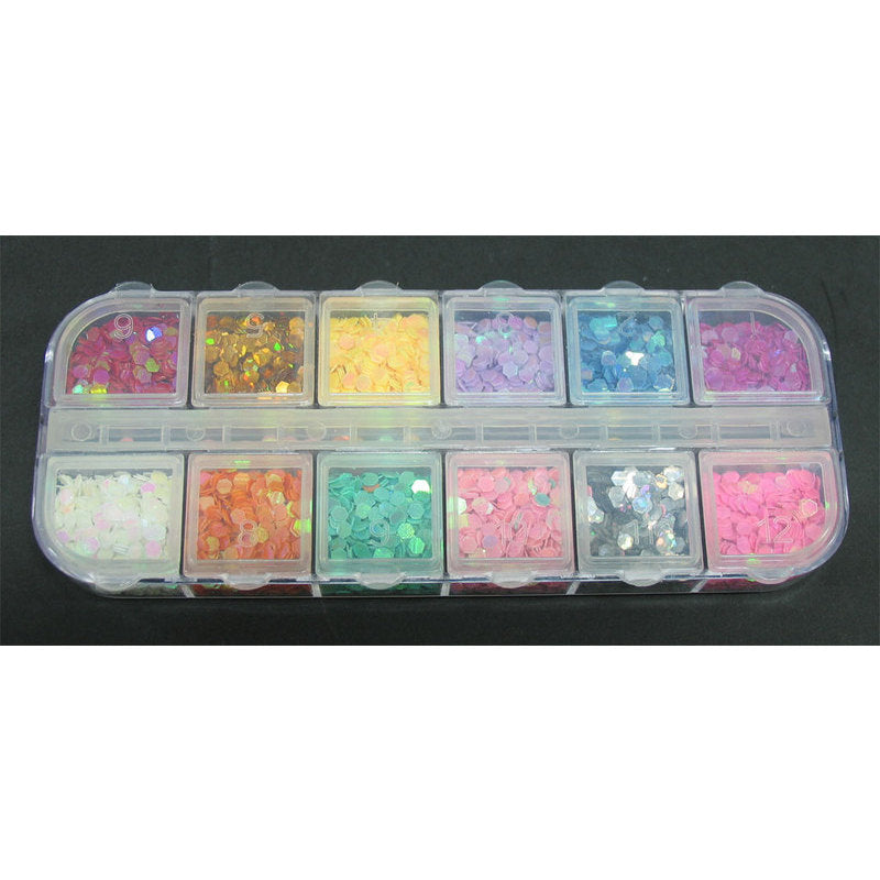 Decori per unghie pentagoni 12 colori