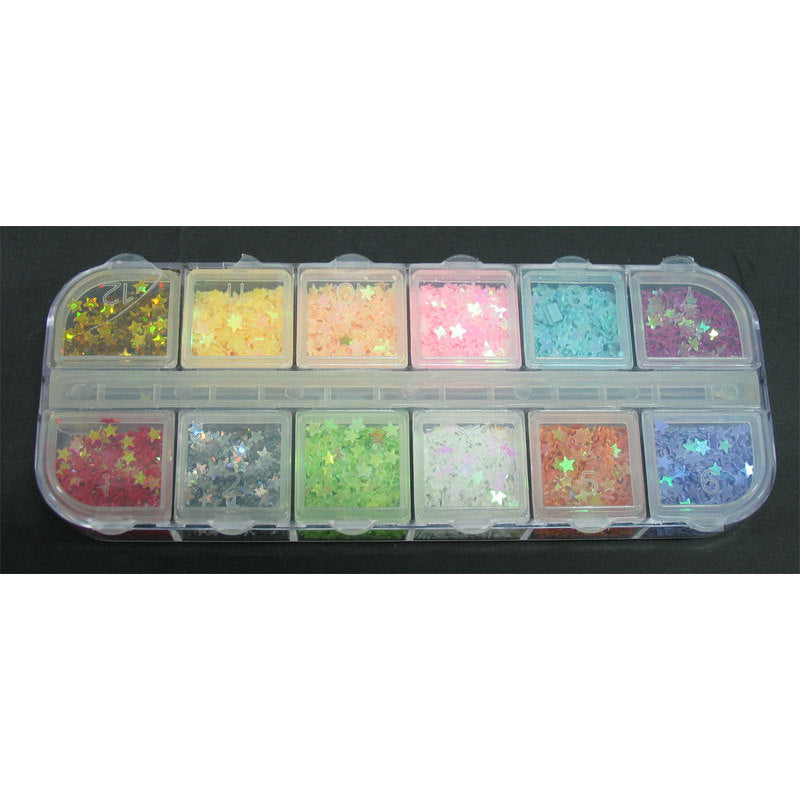 Decori per unghie stelle 12 colori