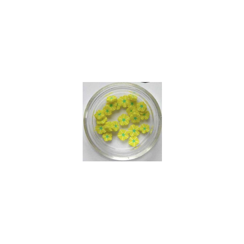 Decoro motivo fiori 3D giallo LP cod. 7063