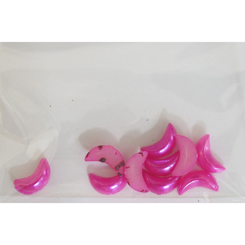 Decoro per unghie mezzaluna bombate fucsia