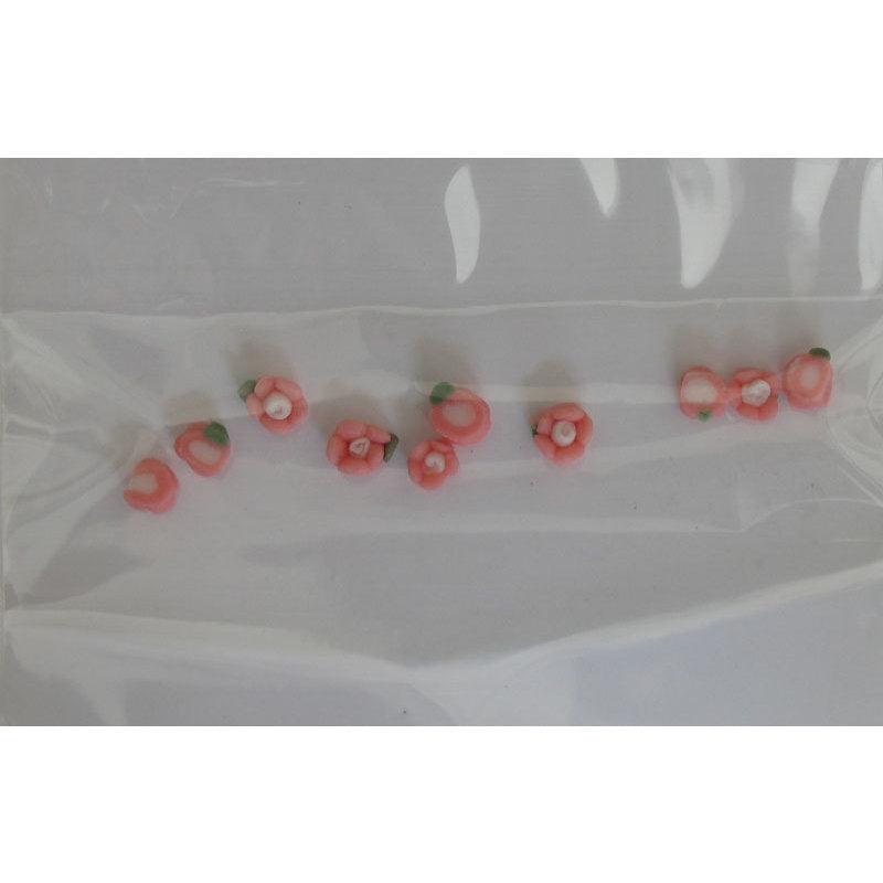 Decoro per unghie roselline 3D mini rosa scuro