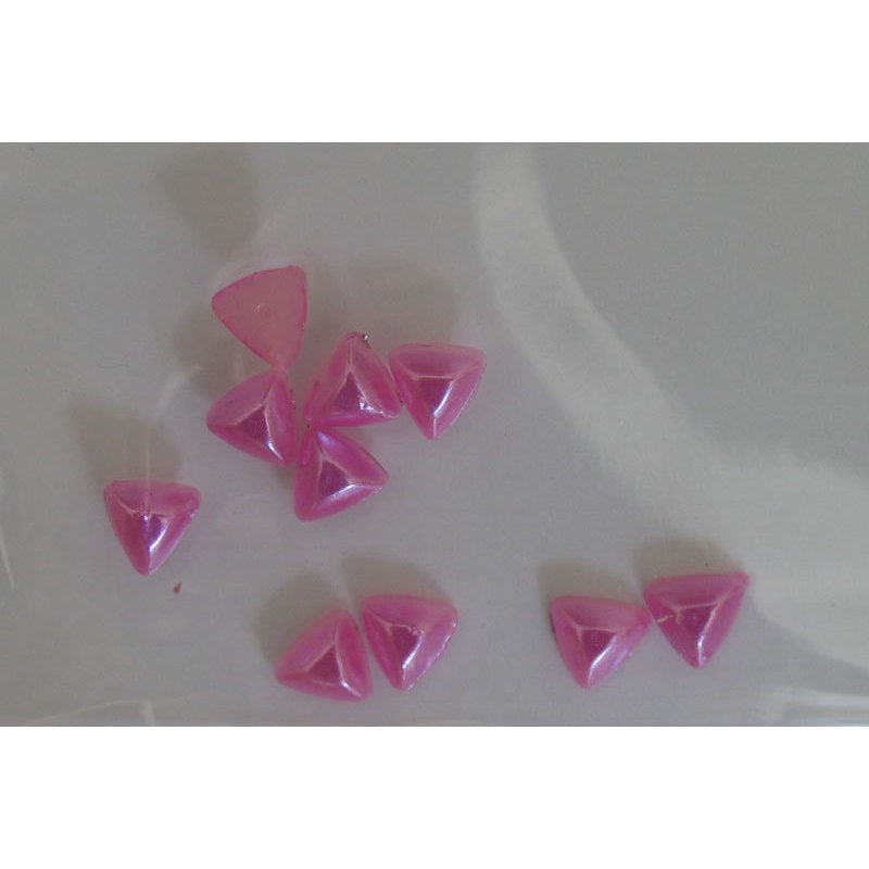 Decoro per unghie triangoli bombati fucsia